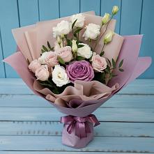 Букет цветов из:  Розы и Лизиантусы в Братовщине