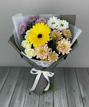 Букет цветов из:  Розы, Герберы и Хризантемы в Братовщине