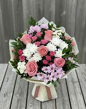Букет цветов из:  Альстромерии, Гвоздики, Розы и Хризантемы #REPLACE_PRED# Братовщине