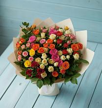 Букет Микс из разноцветных кустовых роз #REPLACE_PRED# Братовщине